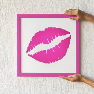 Shock rosa Ombre Lipstick Kiss Poster