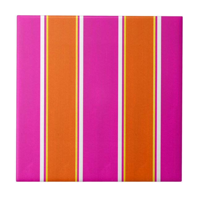 Shock rosa Orange Cabana Rand Kakelplatta (Framsidan)