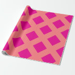 Shock rosa Orange Checker Mönster Boho Colorful Presentpapper<br><div class="desc">Designat med rosa orange anpassningsbar färg är detta underbart för bröllop,  möhippor,  babydusch,  bachelorette med mera!</div>