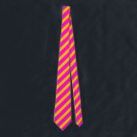 Shock rosa Orange Gult Rand Mönster Färgfull Slips<br><div class="desc">Designad med coola och snyggt rand mönster i orange rosa färg. Du kan ändra färg som du vill!</div>