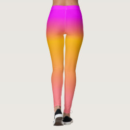 shock rosa Orange Ombre-övertoning Leggings