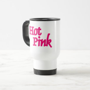 Shock rosa ord, vit resedator mugg