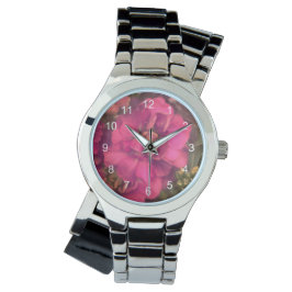 Shock rosa passion blommigt armbandsur