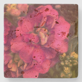Shock rosa passion blommigt stenunderlägg