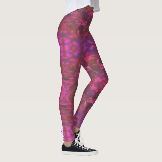 Shock rosa Passionate Lila! Roligt Yoga Pant Leggi Leggings (Höger)