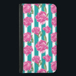 Shock rosa Peony Flowers på Teal and White Rand Plånboksfodral För Samsung Galaxy S5<br><div class="desc">Shock rosa Peony Flowers på Teal and White Rand - söt feminin design för att skydda din mobilare.</div>