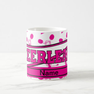 Shock rosa personifierar hejaklacksledaredesign kaffemugg