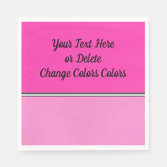Shock rosa Personlig Napkins för henne Pappersservett (Framsidan)