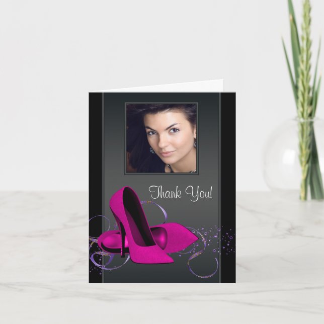 Shock rosa Photo - tackkort (Framsida)