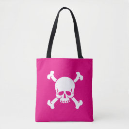 shock rosa Pirat, Skull och korsben, flagga Tygkasse