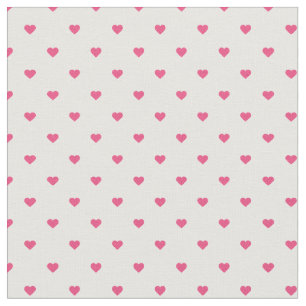 Shock rosa Polka Dot Hearts Tyg