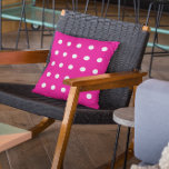 Shock rosa Polka Dot Mönster Kudde<br><div class="desc">Shock rosa Polka Dot Mönster Pillow</div>