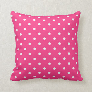 Shock rosa Polka Dot Pillow Kudde