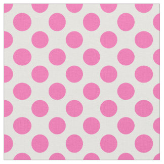 Shock rosa Polka Dot Tyg
