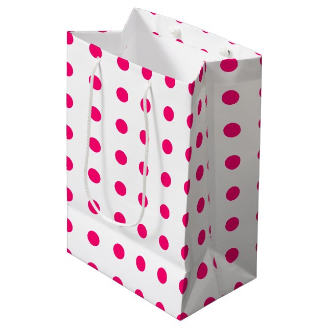 Shock rosa Polka dots (Framsidan Vinklad)