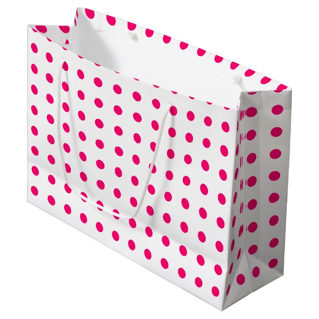 Shock rosa Polka dots (Framsidan Vinklad)