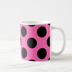 Shock rosa Polka dots Kaffemugg