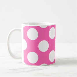 Shock rosa Polka dots Kaffemugg