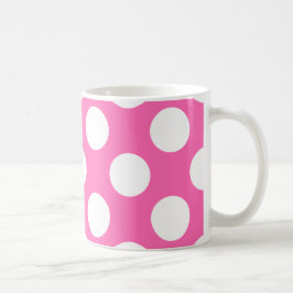 Shock rosa Polka dots Kaffemugg