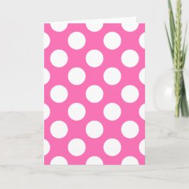 Shock rosa Polka dots Kort