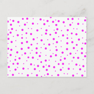 Shock rosa Polka dots (lägg till andra Färg) Vykort