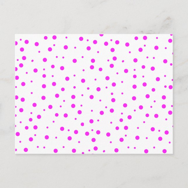 Shock rosa Polka dots (lägg till andra Färg) Vykort (Framsida)