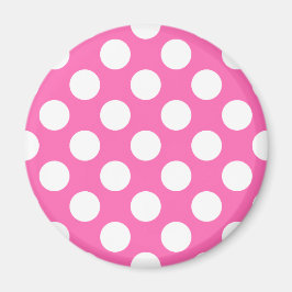 Shock rosa Polka dots Magnet