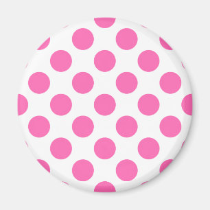 Shock rosa Polka dots Magnet