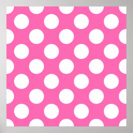 Shock rosa Polka dots Poster