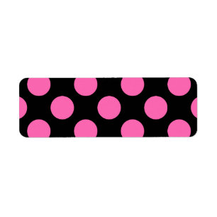 Shock rosa Polka dots Returadress Etikett