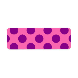 Shock rosa Polka dots Returadress Etikett