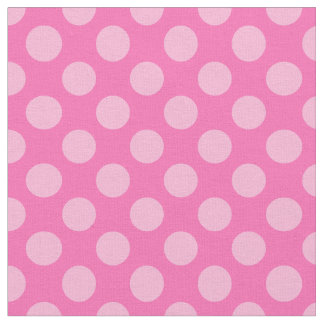 Shock rosa Polka dots Tyg