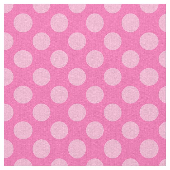 Shock rosa Polka dots Tyg (Närbild)