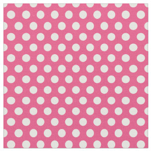 Shock rosa Polka dots Tyg
