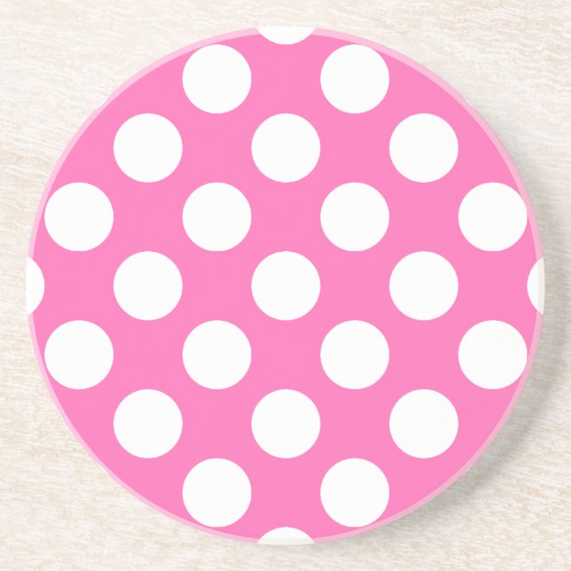 Shock rosa Polka dots Underlägg (Framsidan)