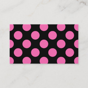 Shock rosa Polka dots Visitkort
