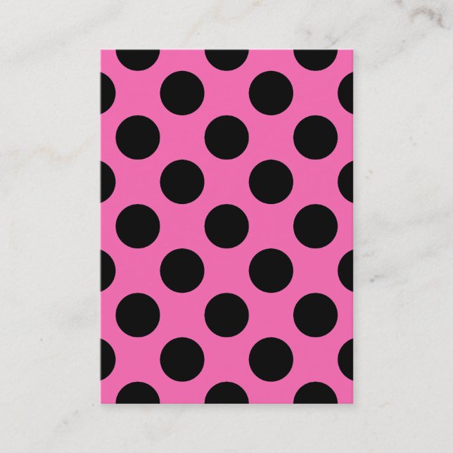 Shock rosa Polka dots Visitkort (Framsida)