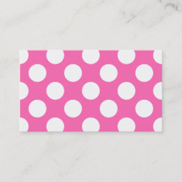 Shock rosa Polka dots Visitkort