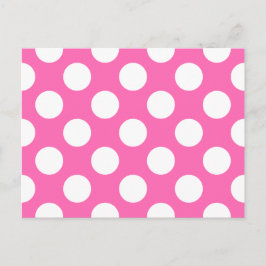Shock rosa Polka dots Vykort