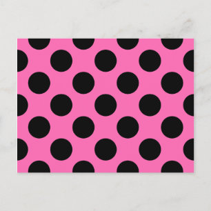 Shock rosa Polka dots Vykort