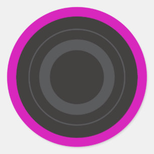 Shock rosa Pop Art Roller Derby Wheel Runt Klistermärke