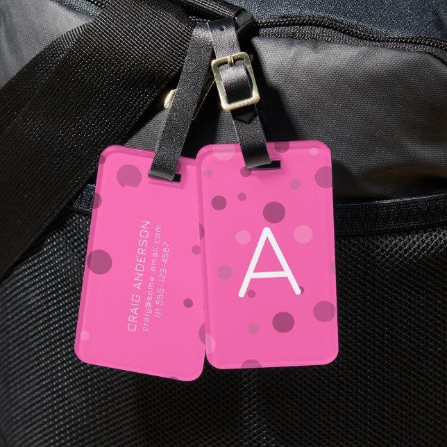 Shock rosa popup-punkter bagagebricka (Skapare uppladdad)