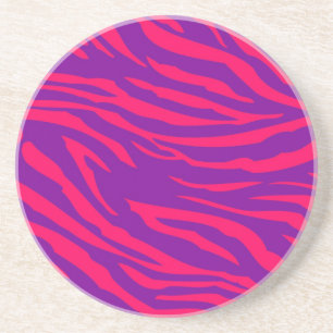 Shock rosa Purpl Zebra tryck Animal Mönster Underl Underlägg Sandsten