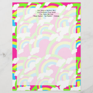 Shock rosa Rainbow Mönster Brevhuvud