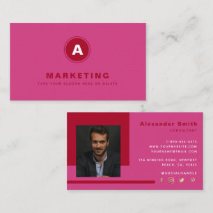 Shock rosa Red Business Marknadsföring Professione Visitkort