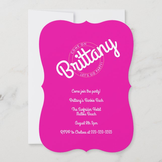 Shock rosa Retro Doll, Låt oss gå Party! (Framsida)