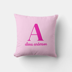 Shock rosa Retro Dolly Monogram Kudde