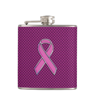 Shock rosa Ribbon Awareness Carbon Fiber Fickplunta