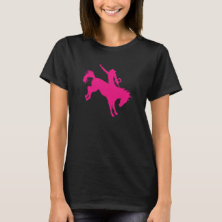 Shock rosa Rodeo Horse Riding Land Cowgirl Art T Shirt