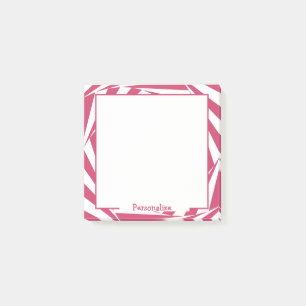 Shock rosa roligt - vit optisk Illusion-design Post-it Block